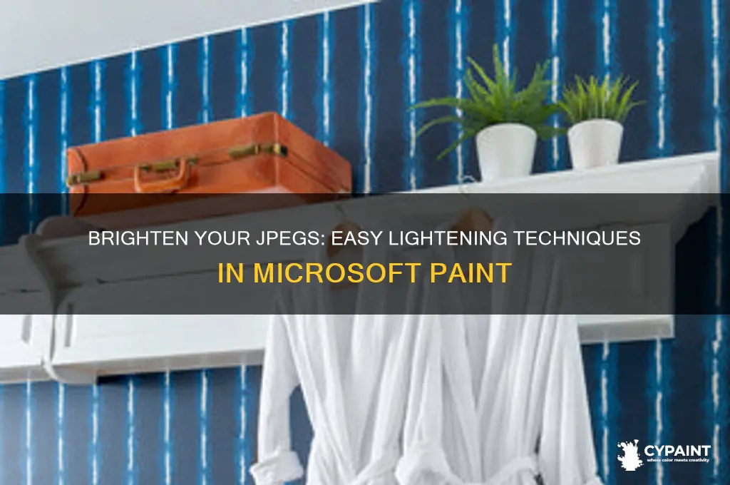 how to lighten a jpeg in paint