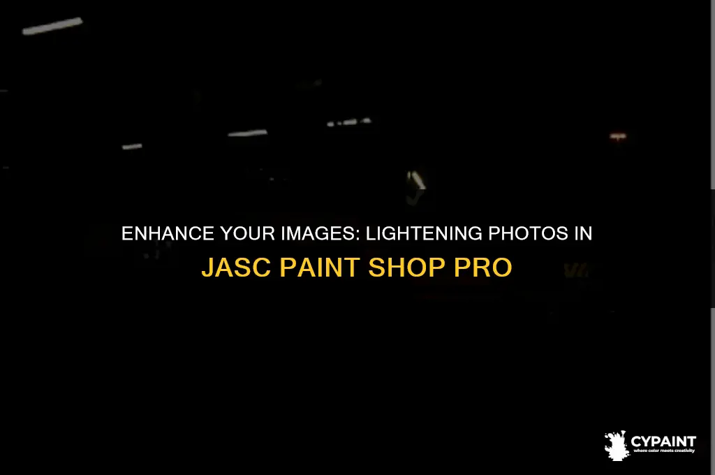 how to lighten a photo in jasc paint shop pro