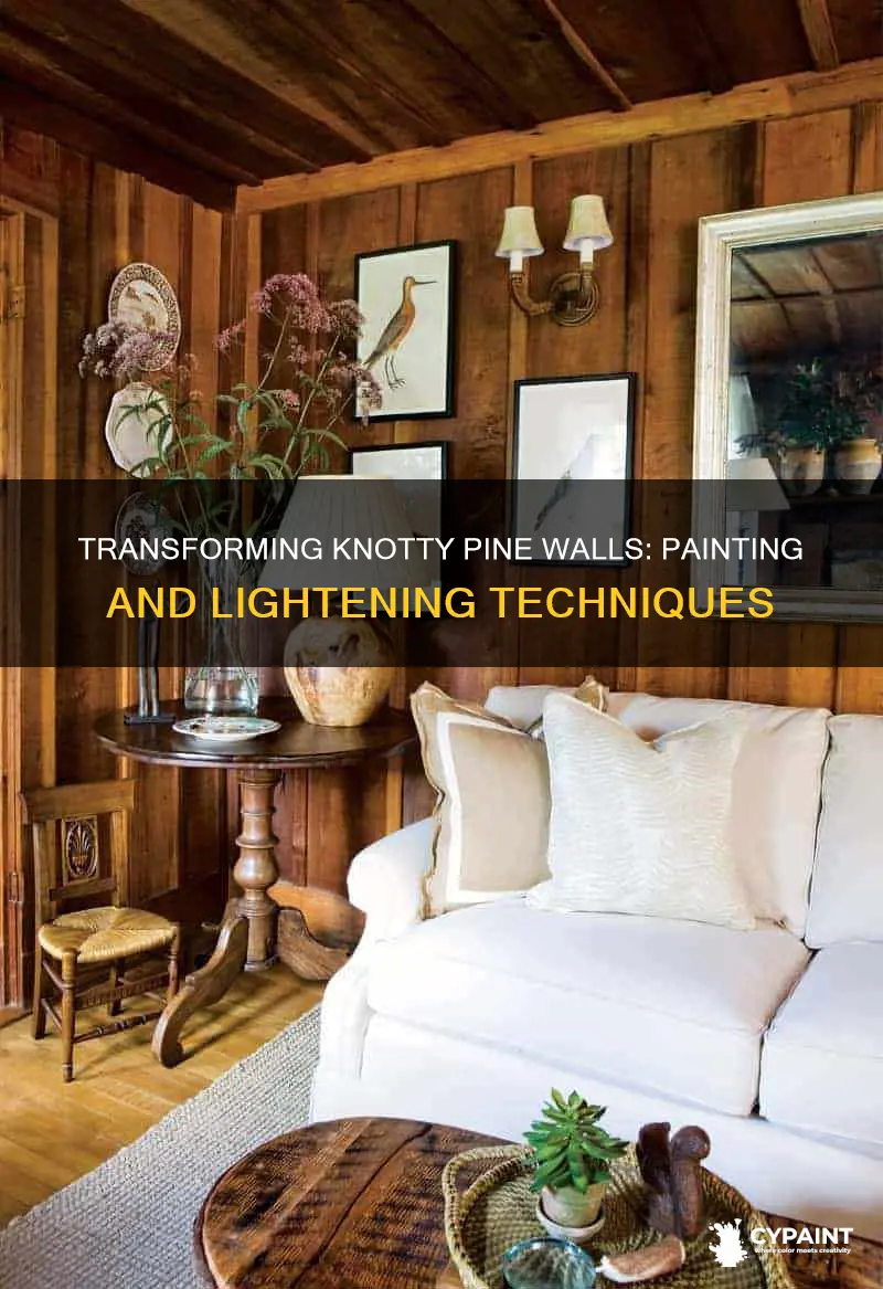 how to lighten or paint finished knotty pinw wallw