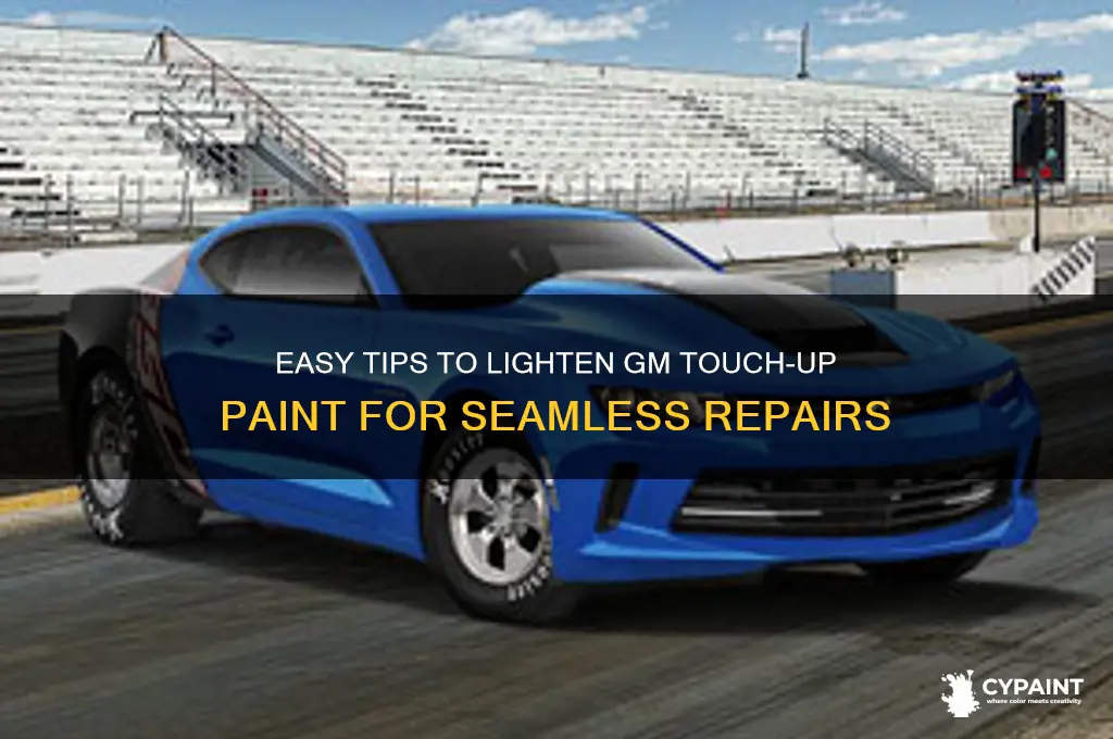 how to lighten up gm tuchup paint