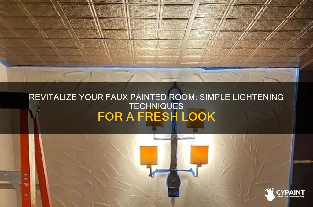 how to lighten your faux painted room