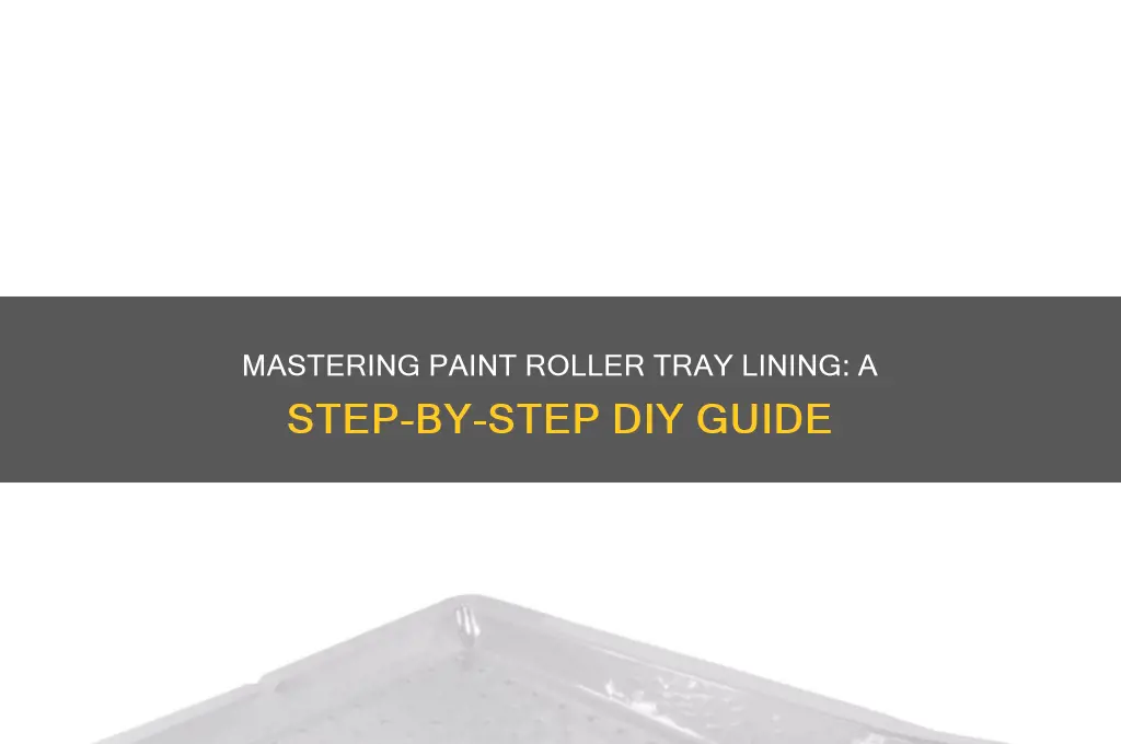 how to line a paint roller tray