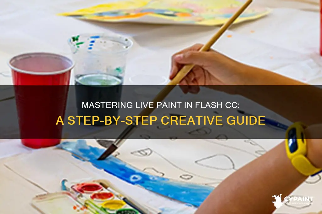 how to live paint in flash cc
