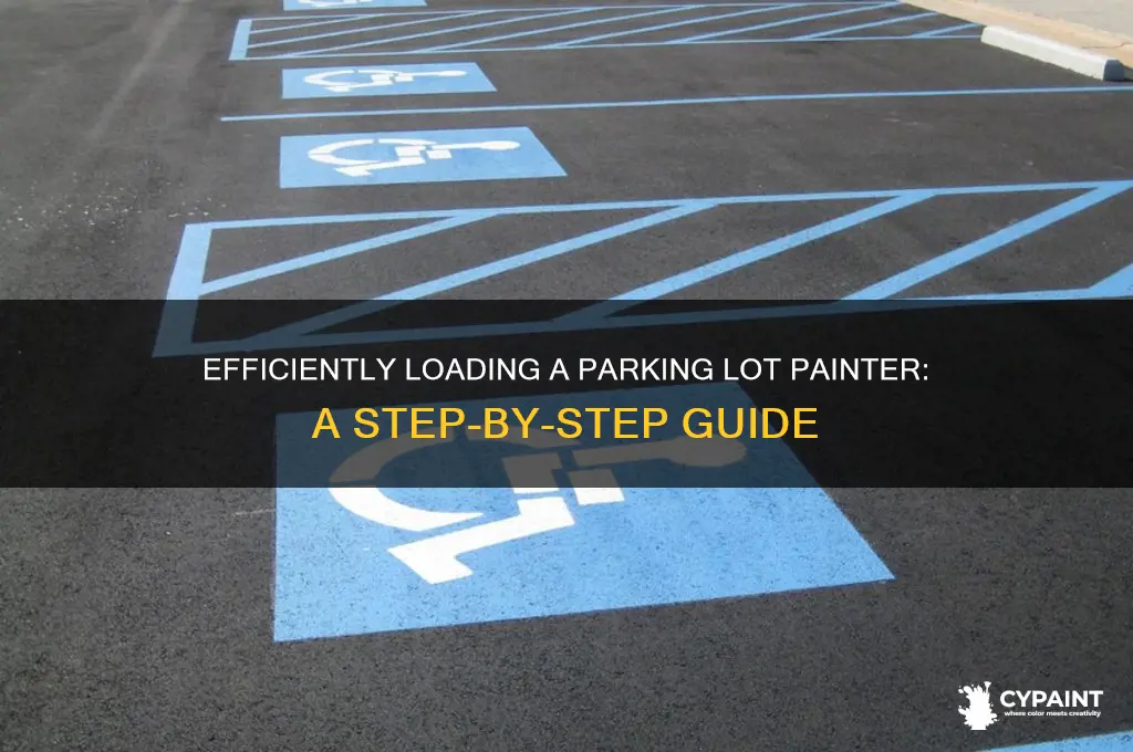 how to load a parking lot painter