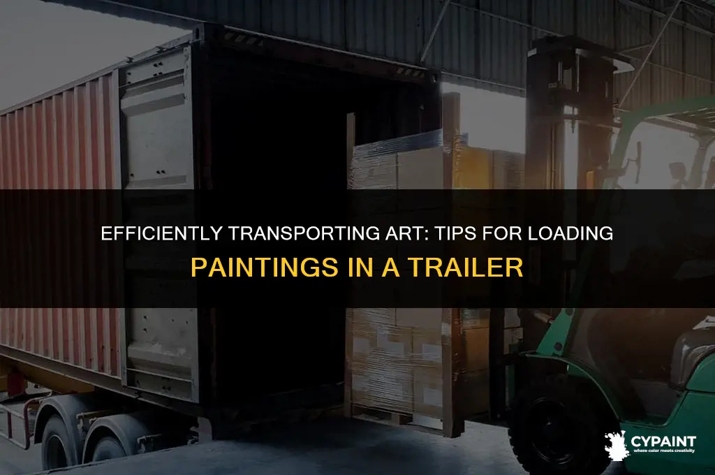 how to load paintings in a trailer for art show
