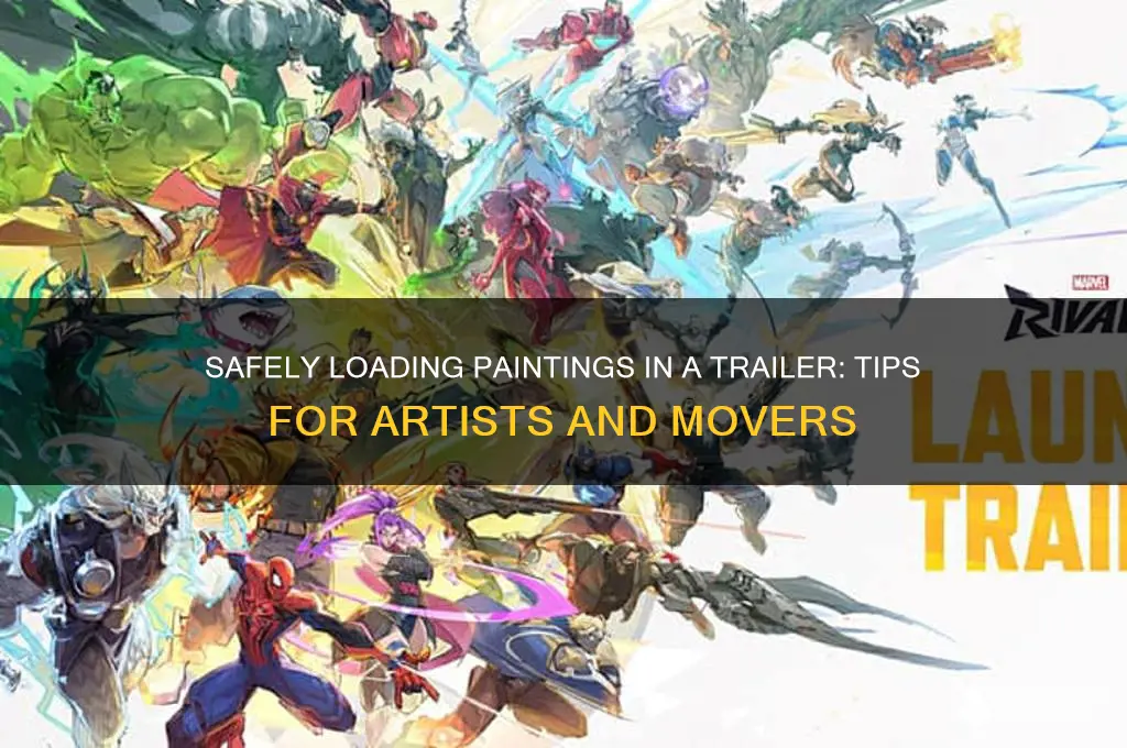 how to load paintings in a trailer