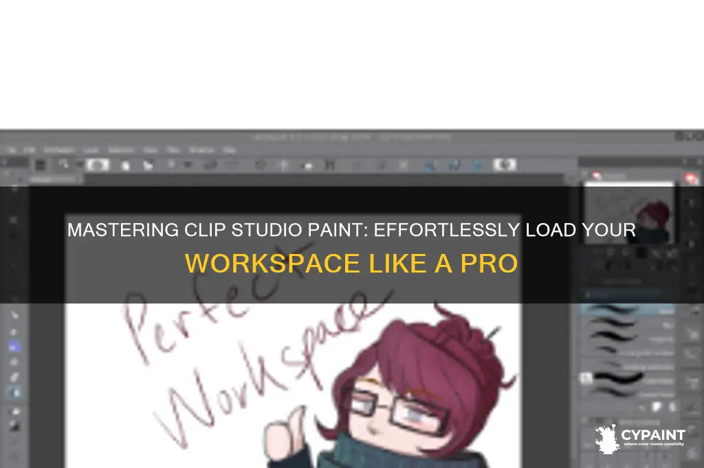how to load workspace in clip paint