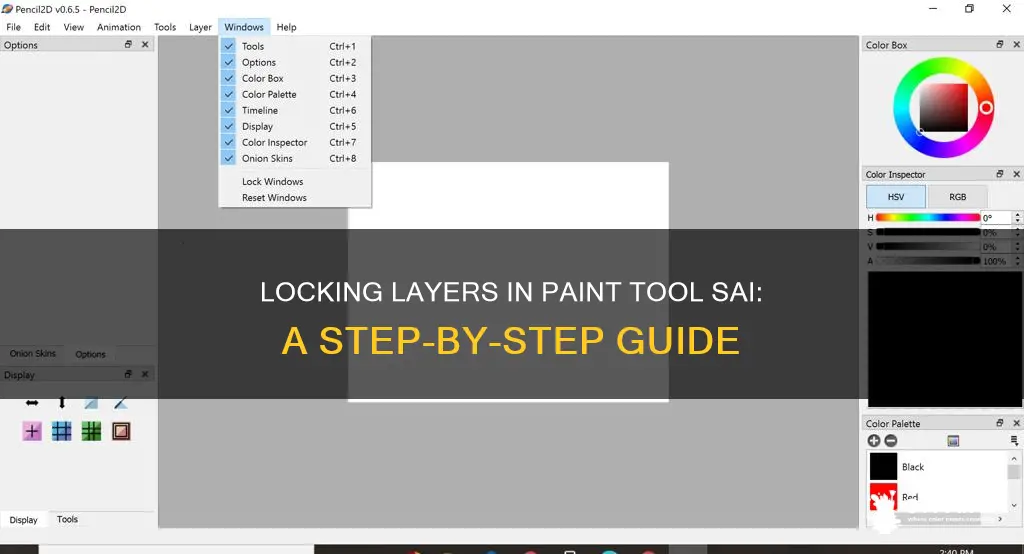 how to lock a layer in paint tool sai