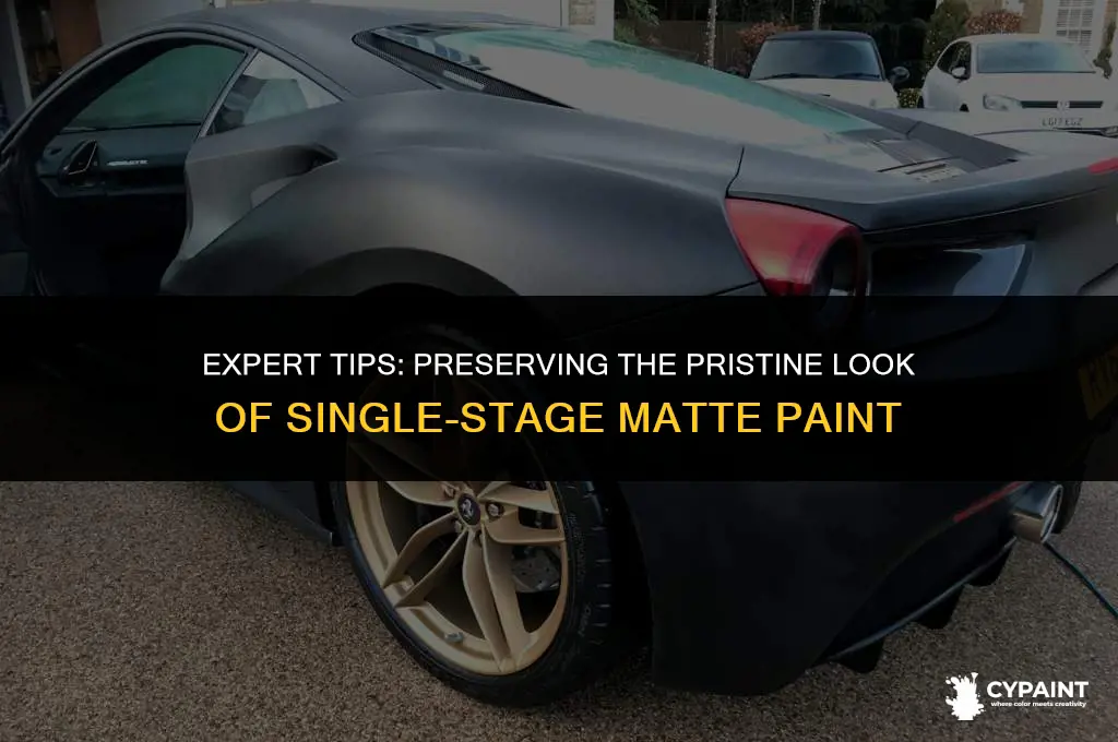 how to maintain a new single stage matte paint finish