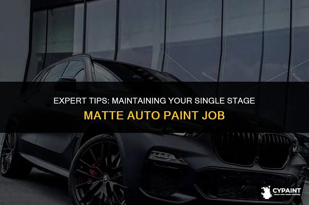how to maintain a single stage matte auto paint job