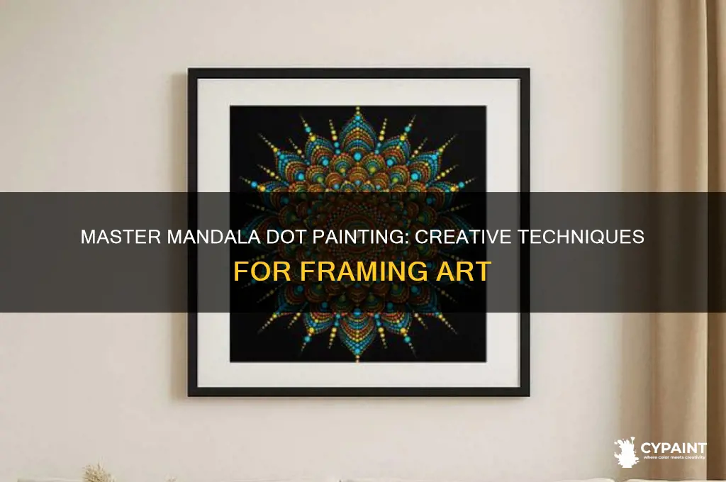 how to mandala dot painting on a frame