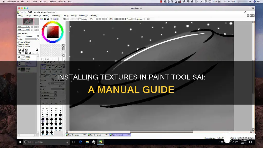 how to manually instal textures in paint tool sai