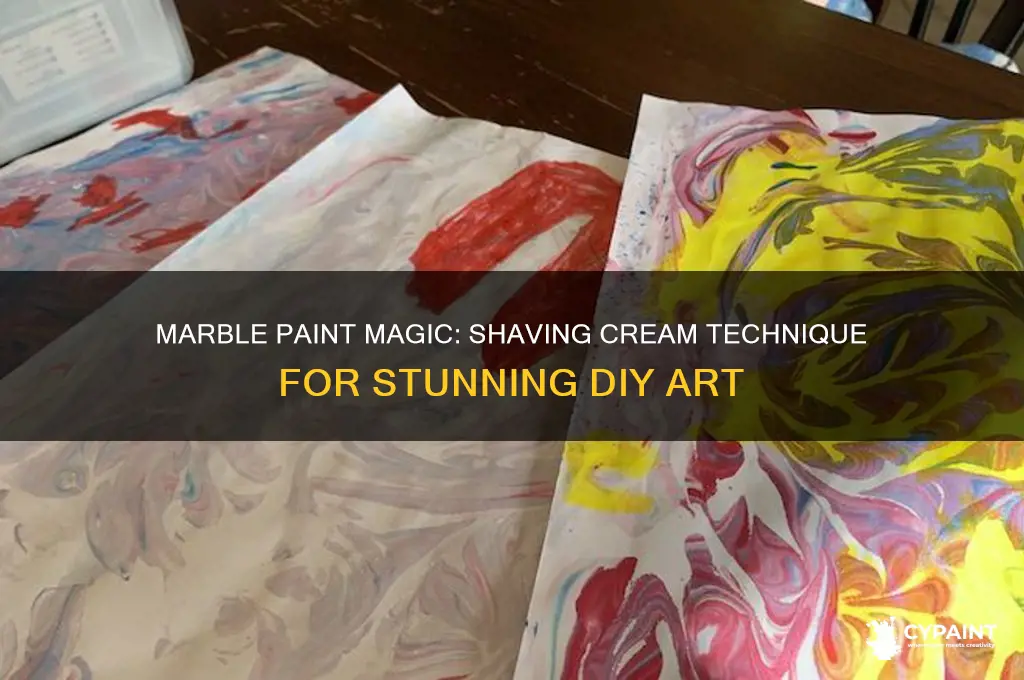 how to marble paint with shaving cream