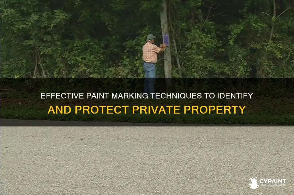 how to mark private property with paint