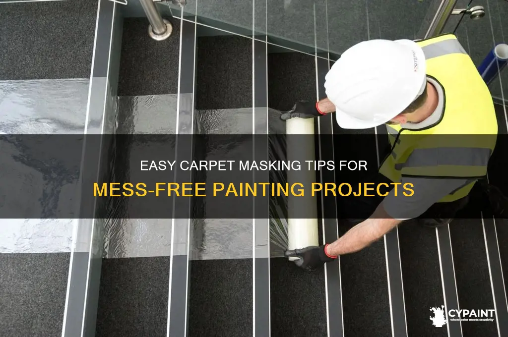 how to mask a carpet for painting