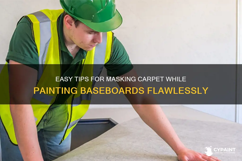 how to mask carpet when painting baseboards