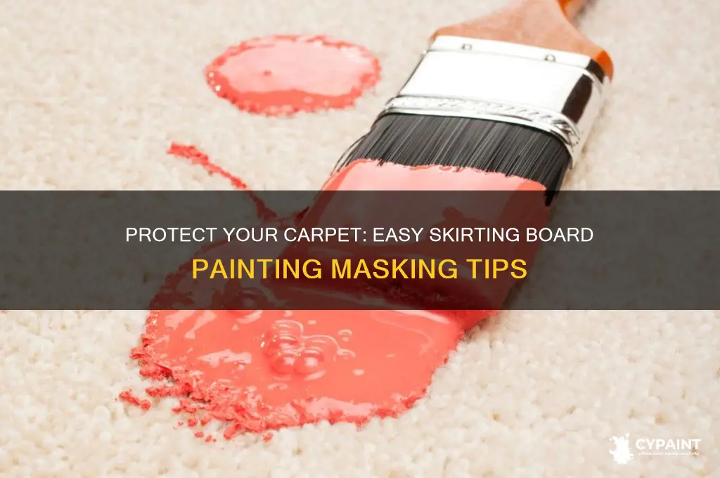 how to mask carpet when painting skirting boards