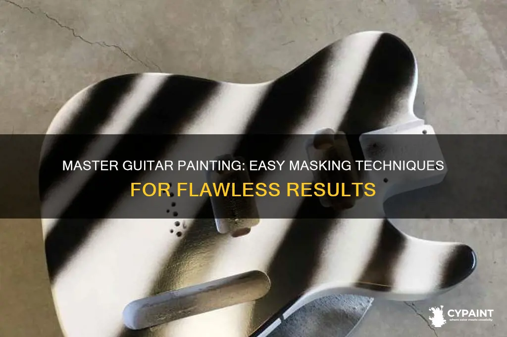 how to mask off a guitar for painting