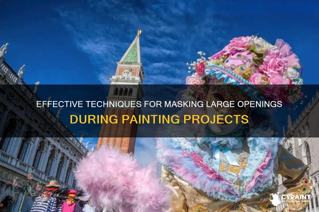 how to mask off large opening when painting
