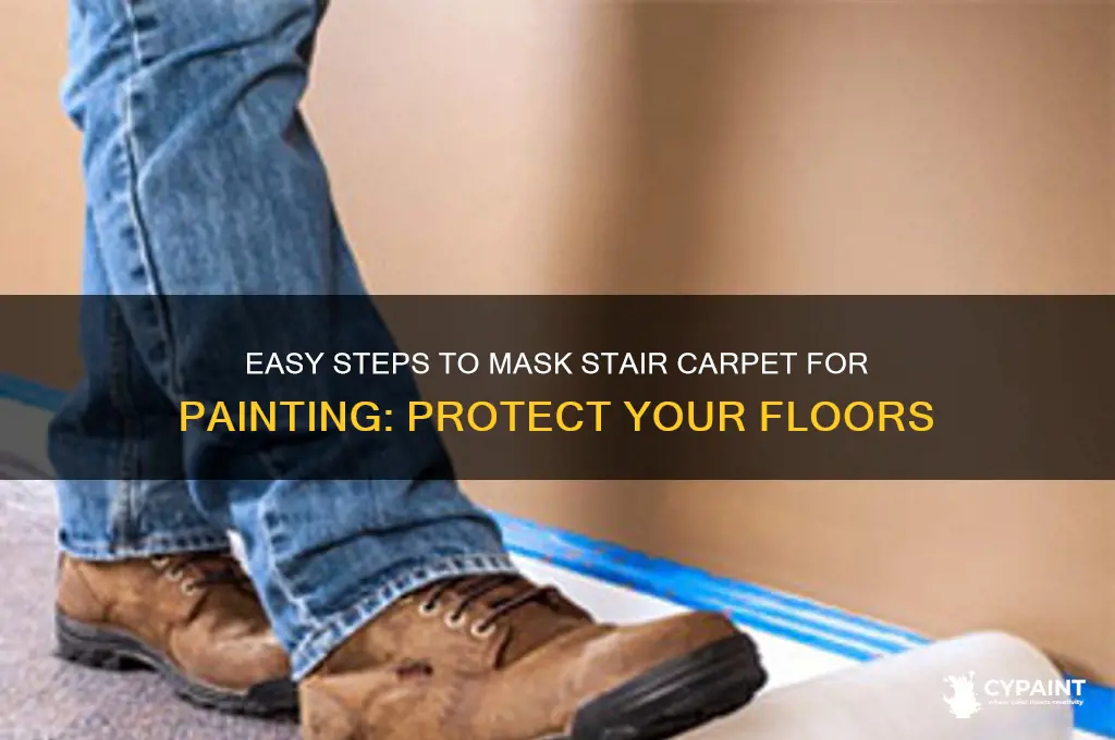 how to mask stair carpet for painting