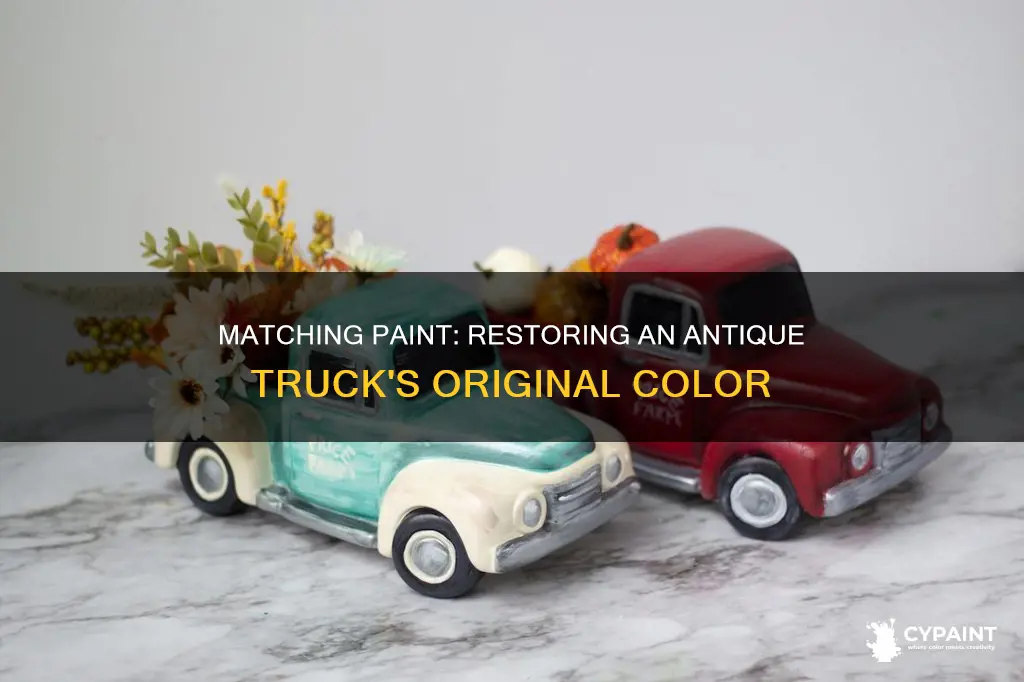 how to match aged paint on an antique truck