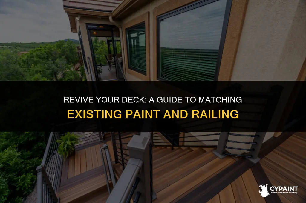 how to match existing paint on a deck and railing