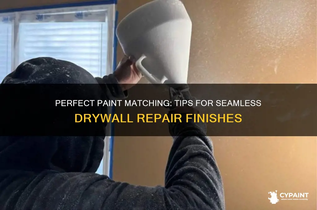 how to match paint after drywall repair