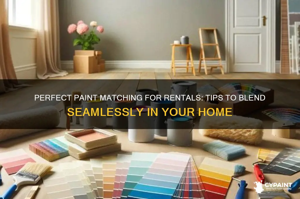 how to match paint in a rental