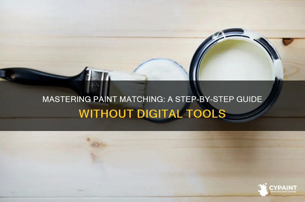 how to match paint with out computer