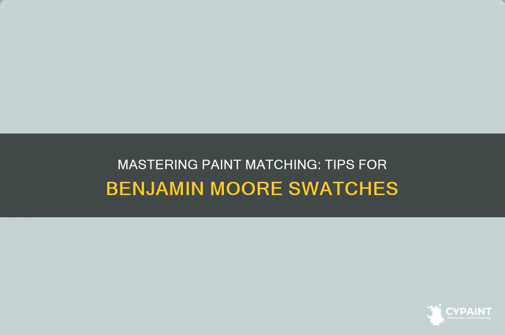 how to match swatches paint benjamin moore