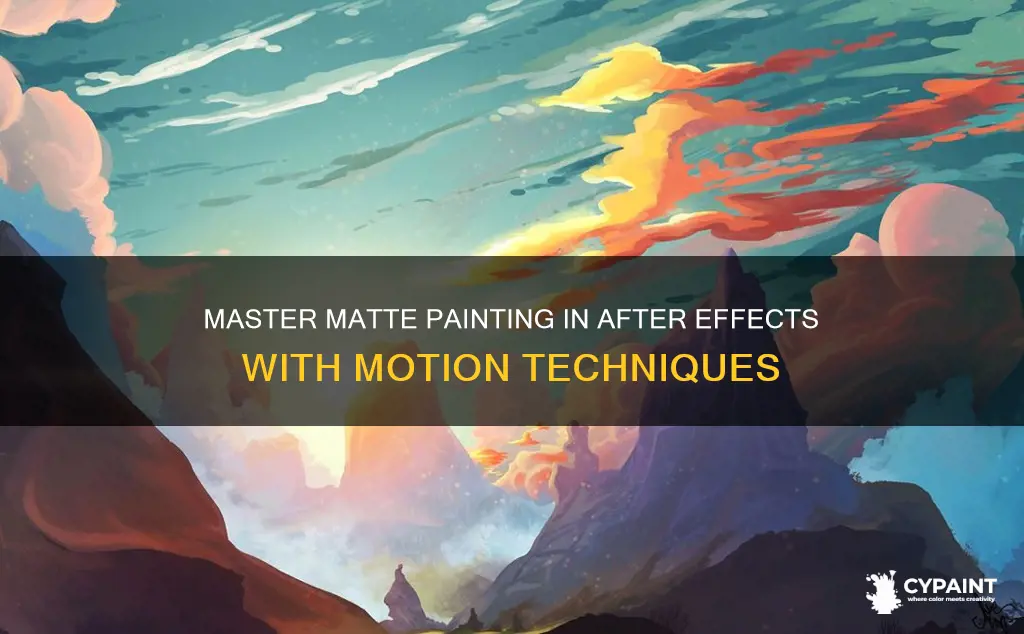 how to matte paint out after effects with motion