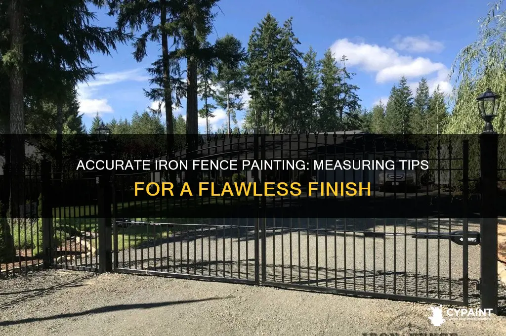 how to measure iron fence for paint