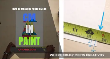 Measuring Photo Size: Paint's CM Ruler