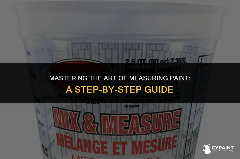 how to measurie a 3 to one new paint cups