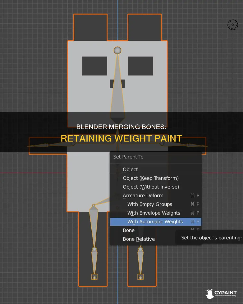 how to merge bones in blender keeping weight paint