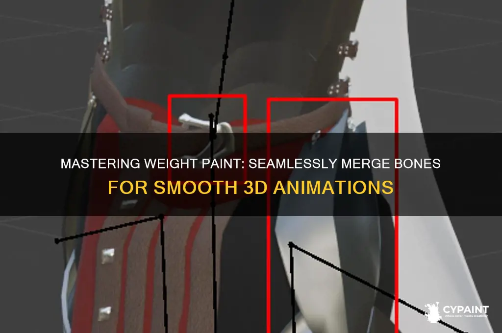 how to merge bones with weight paint