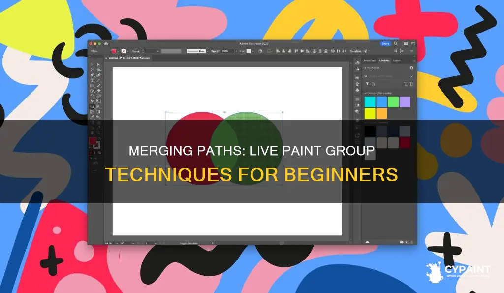 how to merge paths to the live paint group