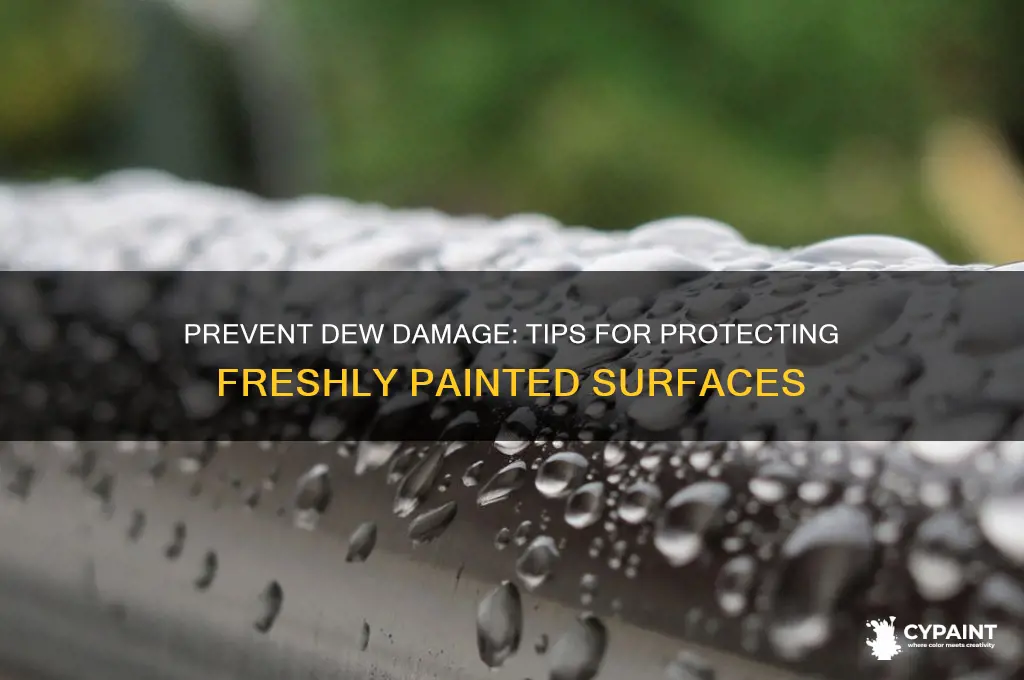 how to minimize dew on fresh paint