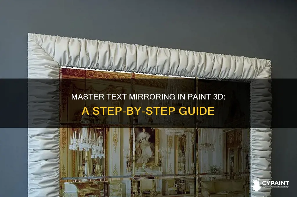 how to mirror text in paint 3d