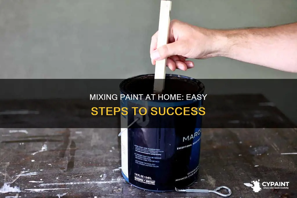 how to mix a can of paint at home
