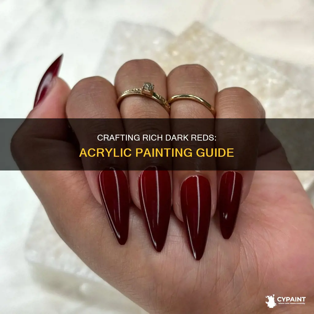 how to mix a rich dark red acrilic paint