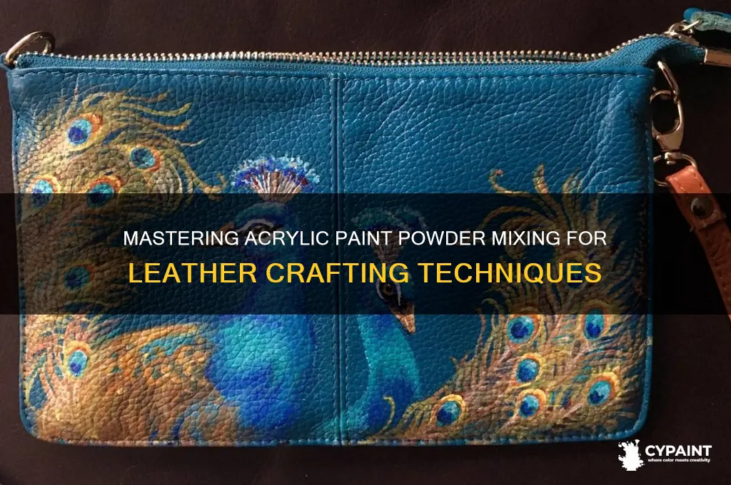 how to mix acrilic paint powder for leather