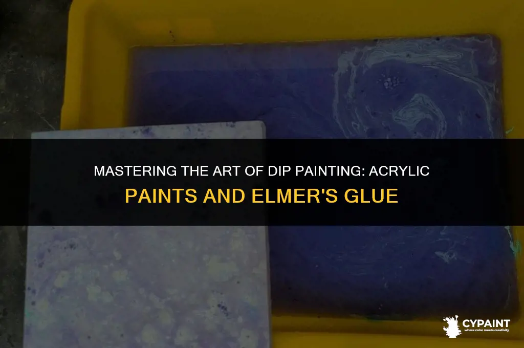 how to mix acrrylic paint elmers glue for dip painting