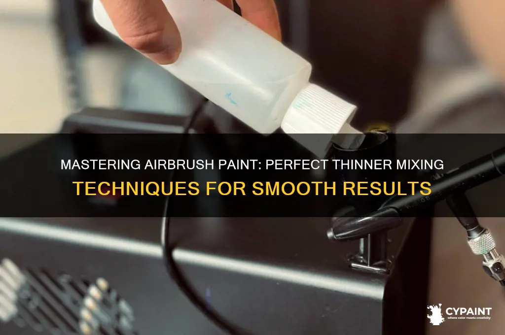 how to mix airbrush paint with thinner