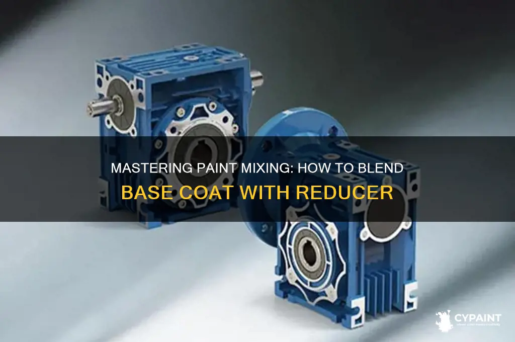 how to mix base coat paint with reducer