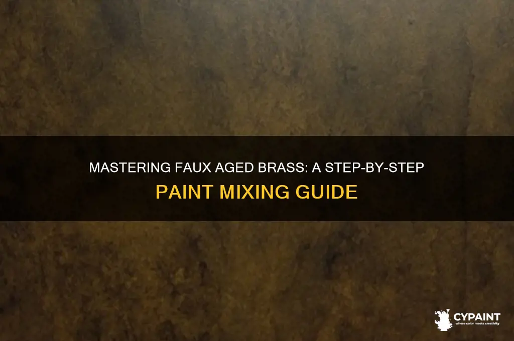 how to mix faux aged brass paint