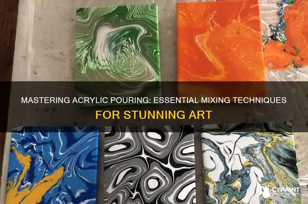 how to mix for arcylic paint puring