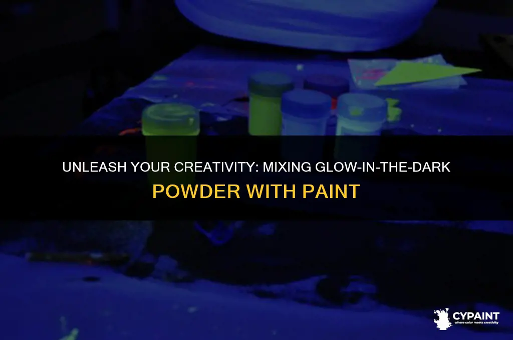 how to mix glow in the dark powder with paint