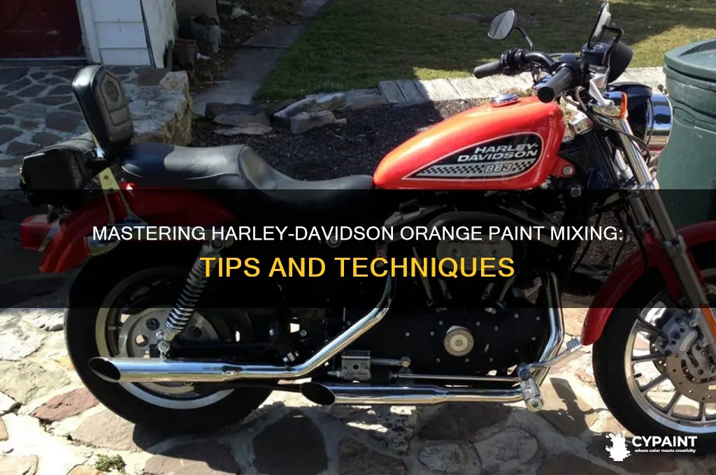 how to mix harley davidson orange paint