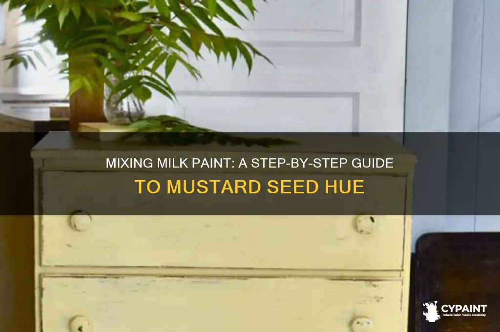 how to mix milk paint mustard seed